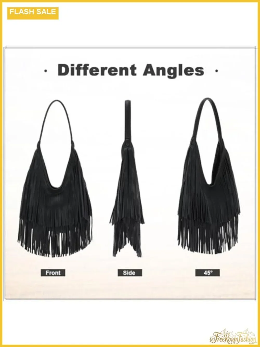 Vintage Fringe Hobo Purse for Women PU Leather Tassel Shoulder Bag Western